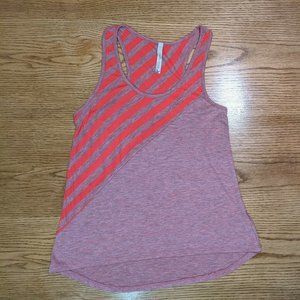 Paper Crane Racerback Tank Top Shirt Asymmetrical Stripes Women's Size Small